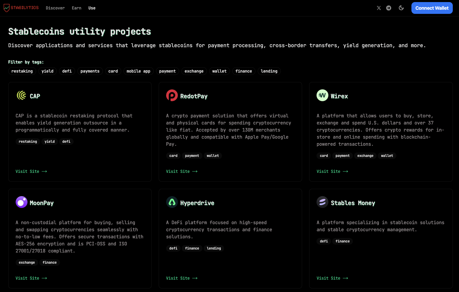 Use section screenshot